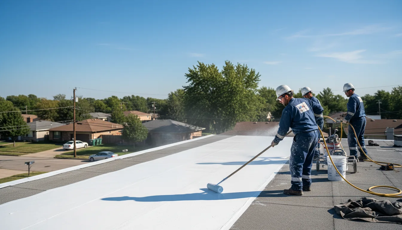 Commercial roof coating in Elkville, IL near me